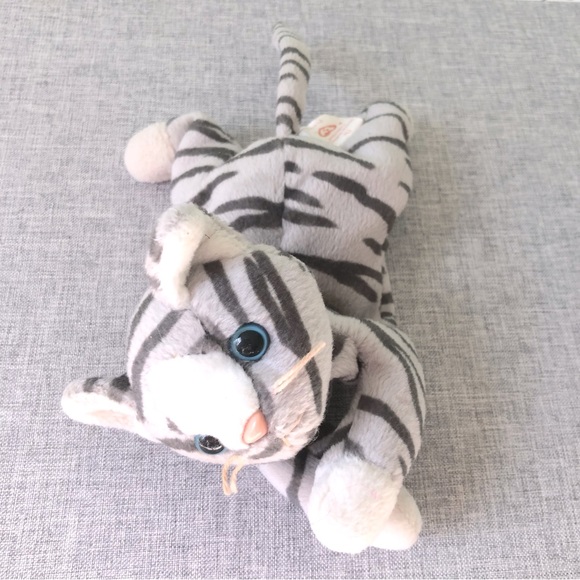 SOLD 1997 Ty Inc Original Retired Rare Beanie Babies “Prance” Striped Cat - Picture 1 of 6